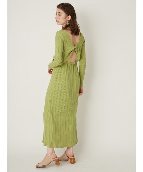 LILY BROWN（リリーブラウン）の「リラックスリブワンピース（ワンピース・レディース・アイボリー/グレー/グリーン・FREE）」の10枚目の写真