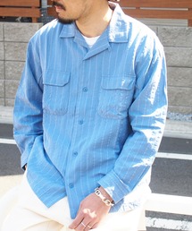 grn | ◇RAYONMIXLOOSESHIRT ｺｯﾄﾝ×ﾘﾈﾝ×ﾚｰﾖﾝﾋﾞｯｸｼﾙｴｯﾄｵｰﾊﾞｰｼｬﾂ(シャツ/ブラウス)