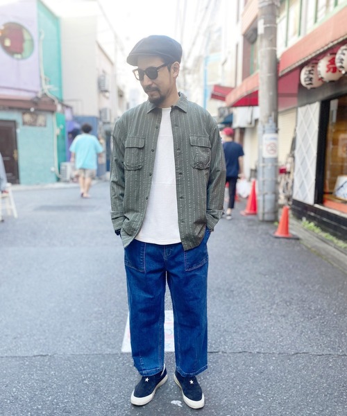 grn（ジーアールエヌ）の「◇RAYONMIXLOOSESHIRT ｺｯﾄﾝ×ﾘﾈﾝ×ﾚｰﾖﾝﾋﾞｯｸｼﾙｴｯﾄｵｰﾊﾞｰｼｬﾂ（シャツ/ブラウス・メンズ・ホワイト/ブラック/ベージュ/ブルー/グリーン・M/L）」の14枚目の写真