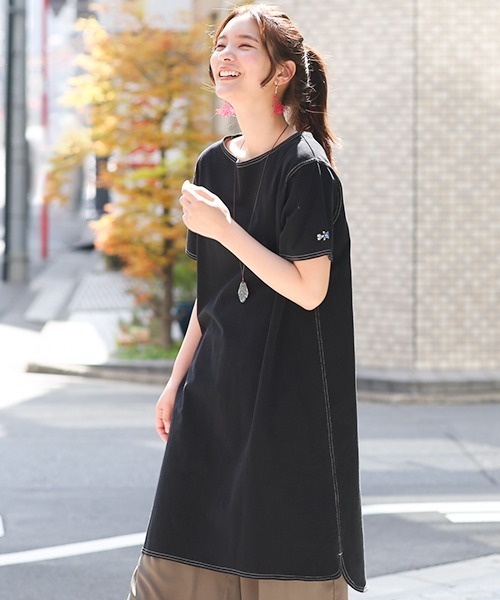 セール ワンポイント刺繍ｔシャツワンピース ワンピース チチカカ チチカカ のファッション通販 Zozotown