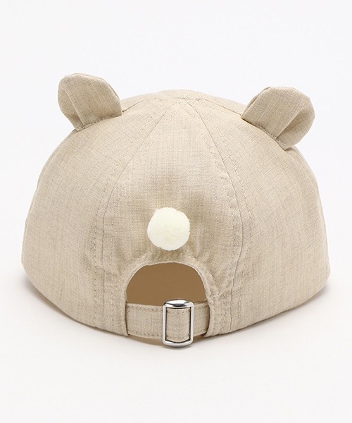COMME CA ISM（コムサイズム）の「耳付きキャップ(ベビーサイズ)（キャップ・キッズ・ベージュ/ネイビー・MEDIUM/LARGE）」の4枚目の写真