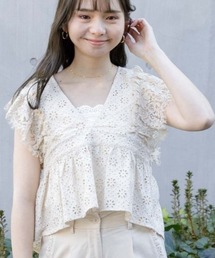 flower | クリアリーカットワークトップ(シャツ/ブラウス)