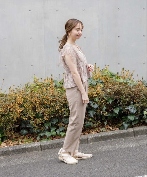 flower（フラワー）の「クリアリーカットワークトップ（シャツ/ブラウス・レディース・アイボリー/ブラウン/ブルー・FREE）」の17枚目の写真