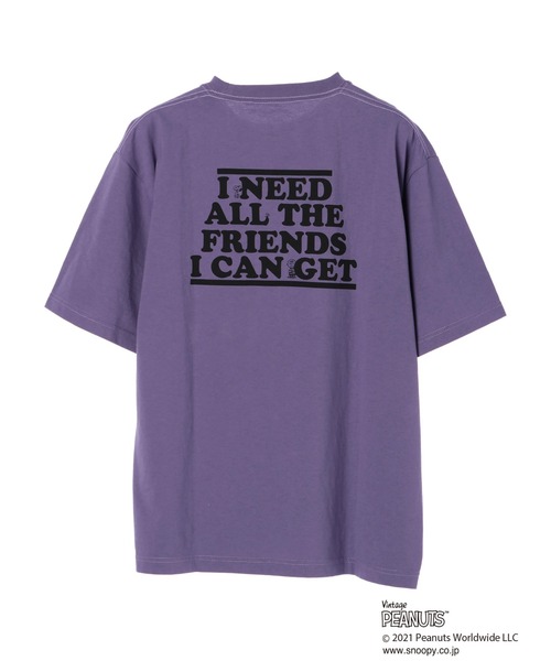 Vintage PEANUTS（ビンテージピーナッツ）の「CHARLIE BROWN TEE　＊☆（Tシャツ/カットソー・レディース・パープル・MEDIUM/LL/SMALL/LARGE）」の6枚目の写真