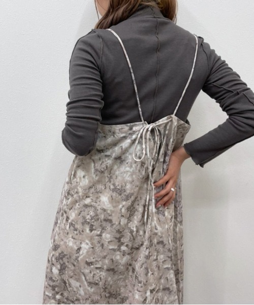 apres jour mignon(アプレジュールミニョン)の「マーブル柄キャミワンピース【ZOZOTOWN限定アイテム】(ワンピース・レディース・ベージュ/ダークパープル/ブルー系その他・X-LARGE/フリー)」の21枚目の写真