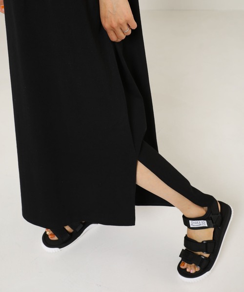 FRANKLIN & MARSHALL（フランクリンマーシャル）の「FRANKLIN ＆ MARSHALL/フランクリンマーシャル 別注コットンビッグTワンピース（ワンピース・レディース・ブラック/ホワイト・マルチサイズ）」の9枚目の写真