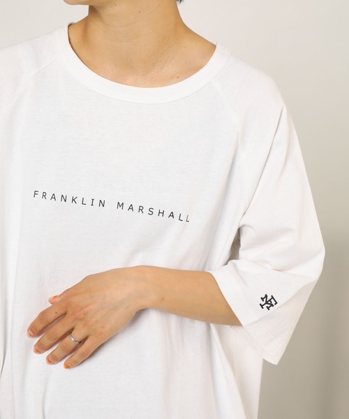 FRANKLIN & MARSHALL（フランクリンマーシャル）の「FRANKLIN ＆ MARSHALL/フランクリンマーシャル 別注コットンビッグTワンピース（ワンピース・レディース・ブラック/ホワイト・マルチサイズ）」の15枚目の写真