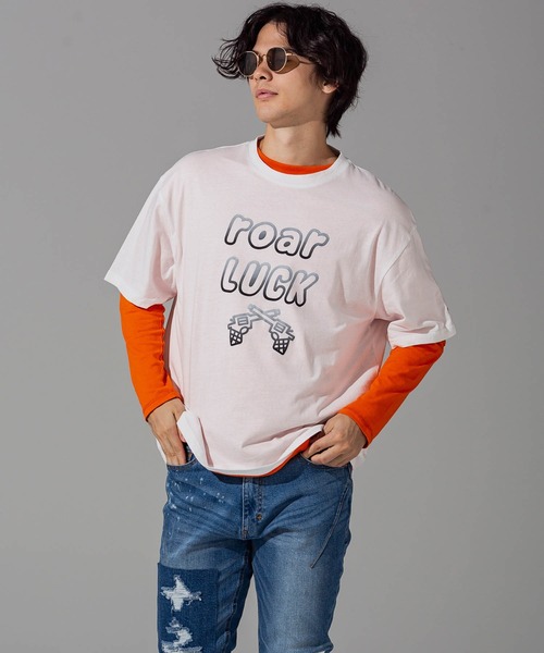 roarLUCK(ロアーラック)の「roarLUCK(ロアーラック)グラデーションロゴプリントTシャツ(Tシャツ/カットソー・メンズ・ホワイト/グレー/イエロー/ブラック/ブルー/グリーン・L/M/S/XL)」の13枚目の写真