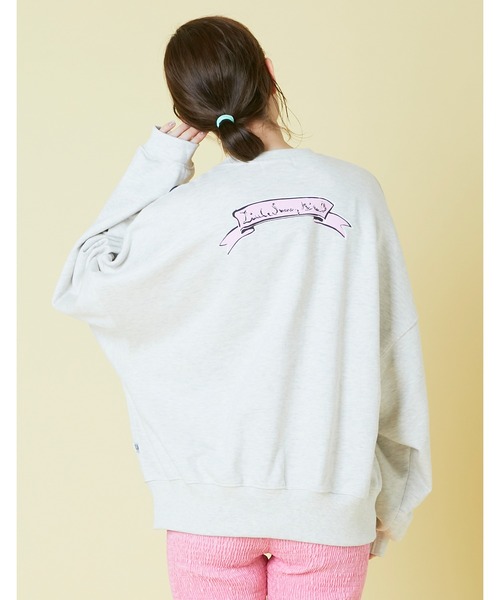 Little sunny bite（リトルサニーバイト）の「ogura akane x little sunny bite Bear sweat top（スウェット・レディース・ホワイト/オレンジ/キナリ・FREE）」の17枚目の写真