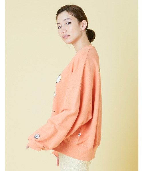 Little sunny bite（リトルサニーバイト）の「ogura akane x little sunny bite Bear sweat top（スウェット・レディース・ホワイト/オレンジ/キナリ・FREE）」の18枚目の写真