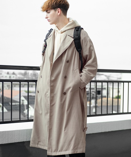 ８(eight)（エイト）の「オーバーサイズトレンチコート（トレンチコート・メンズ・ブラック/ベージュ/ブルーグレー/ブラウン系その他/カーキ/オフホワイト・MEDIUM/LARGE）」の5枚目の写真