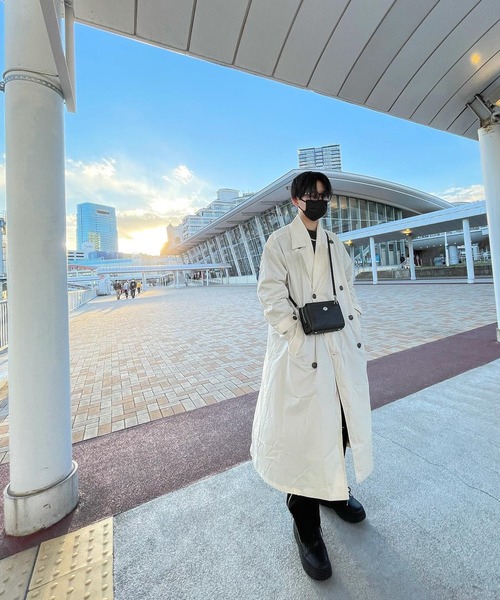 ８(eight)（エイト）の「オーバーサイズトレンチコート（トレンチコート・メンズ・ブラック/ベージュ/ブルーグレー/ブラウン系その他/カーキ/オフホワイト・MEDIUM/LARGE）」の9枚目の写真