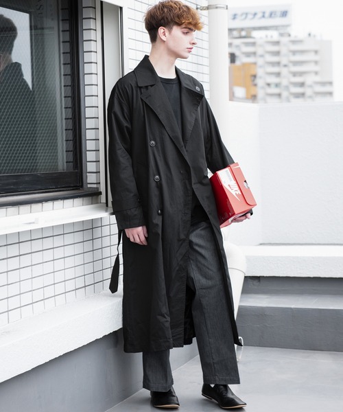 ８(eight)（エイト）の「オーバーサイズトレンチコート（トレンチコート・メンズ・ブラック/ベージュ/ブルーグレー/ブラウン系その他/カーキ/オフホワイト・MEDIUM/LARGE）」の10枚目の写真