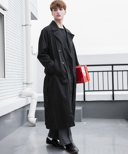 ８(eight)（エイト）の「オーバーサイズトレンチコート（トレンチコート・メンズ・ブラック/ベージュ/ブルーグレー/ブラウン系その他/カーキ/オフホワイト・MEDIUM/LARGE）」の13枚目の写真
