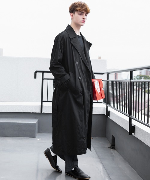 ８(eight)（エイト）の「オーバーサイズトレンチコート（トレンチコート・メンズ・ブラック/ベージュ/ブルーグレー/ブラウン系その他/カーキ/オフホワイト・MEDIUM/LARGE）」の14枚目の写真