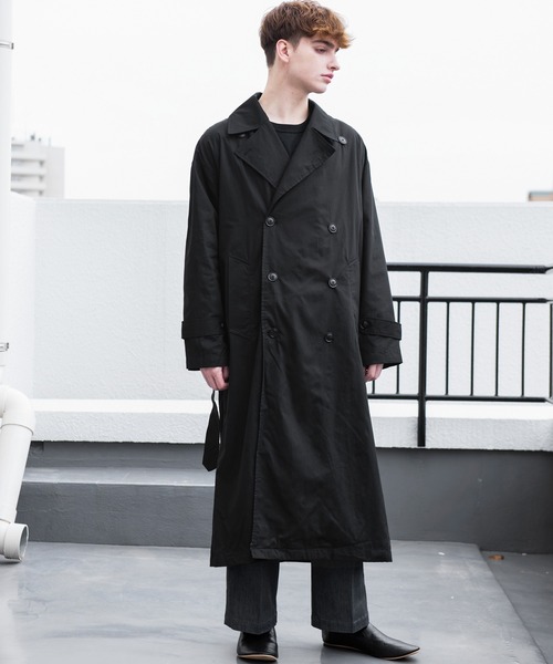 ８(eight)（エイト）の「オーバーサイズトレンチコート（トレンチコート・メンズ・ブラック/ベージュ/ブルーグレー/ブラウン系その他/カーキ/オフホワイト・MEDIUM/LARGE）」の15枚目の写真