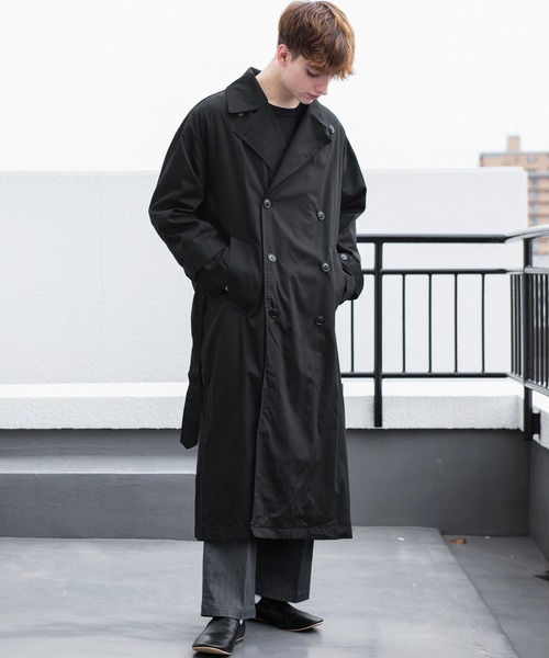 ８(eight)（エイト）の「オーバーサイズトレンチコート（トレンチコート・メンズ・ブラック/ベージュ/ブルーグレー/ブラウン系その他/カーキ/オフホワイト・MEDIUM/LARGE）」の16枚目の写真