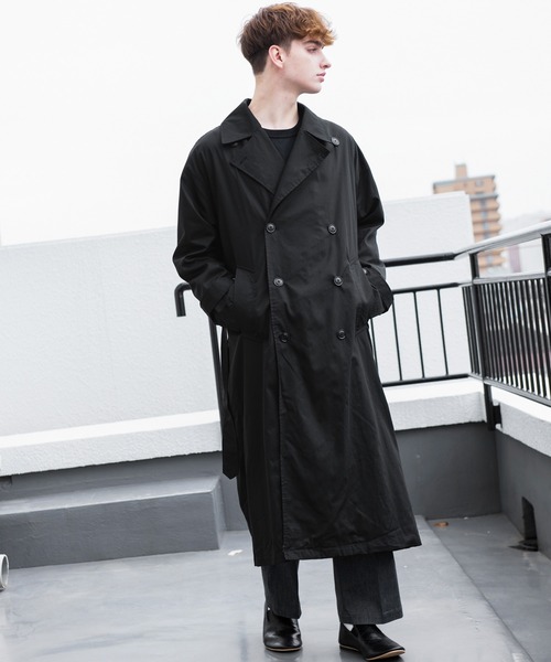 ８(eight)（エイト）の「オーバーサイズトレンチコート（トレンチコート・メンズ・ブラック/ベージュ/ブルーグレー/ブラウン系その他/カーキ/オフホワイト・MEDIUM/LARGE）」の17枚目の写真