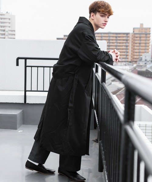 ８(eight)（エイト）の「オーバーサイズトレンチコート（トレンチコート・メンズ・ブラック/ベージュ/ブルーグレー/ブラウン系その他/カーキ/オフホワイト・MEDIUM/LARGE）」の18枚目の写真