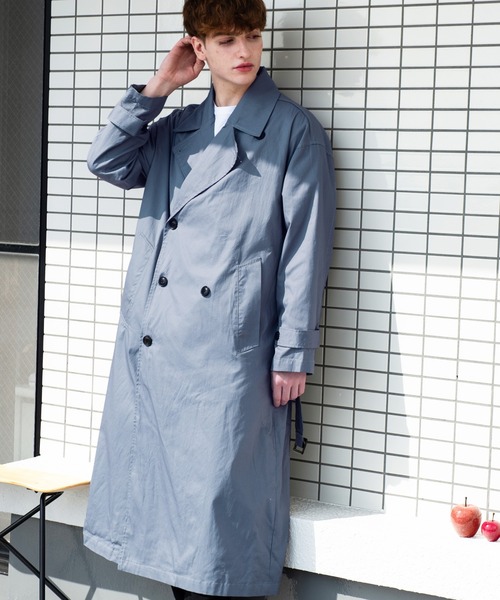 ８(eight)（エイト）の「オーバーサイズトレンチコート（トレンチコート・メンズ・ブラック/ベージュ/ブルーグレー/ブラウン系その他/カーキ/オフホワイト・MEDIUM/LARGE）」の20枚目の写真