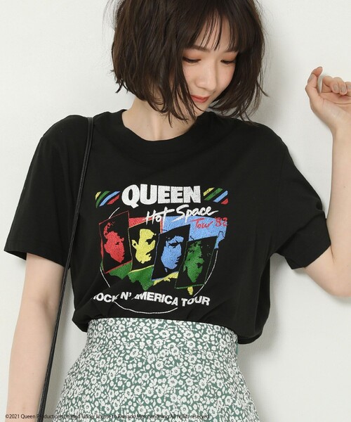 FREAK'S STORE（フリークスストア）の「QUEEN TEE/クイーンプリントTシャツ（Tシャツ/カットソー・レディース・ブラック・ﾌﾘ-）」の4枚目の写真