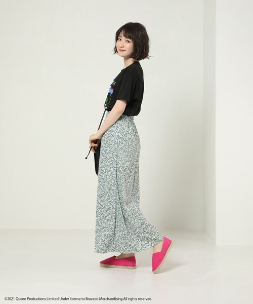 FREAK'S STORE（フリークスストア）の「QUEEN TEE/クイーンプリントTシャツ（Tシャツ/カットソー・レディース・ブラック・ﾌﾘ-）」の2枚目の写真