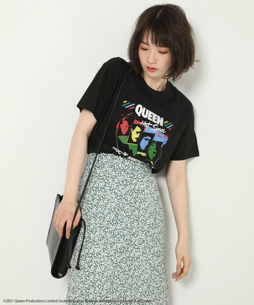 FREAK'S STORE（フリークスストア）の「QUEEN TEE/クイーンプリントTシャツ（Tシャツ/カットソー・レディース・ブラック・ﾌﾘ-）」の3枚目の写真