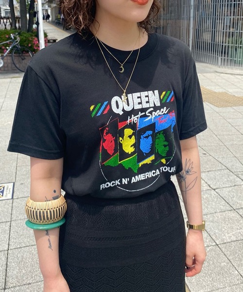 FREAK'S STORE（フリークスストア）の「QUEEN TEE/クイーンプリントTシャツ（Tシャツ/カットソー・レディース・ブラック・ﾌﾘ-）」の15枚目の写真