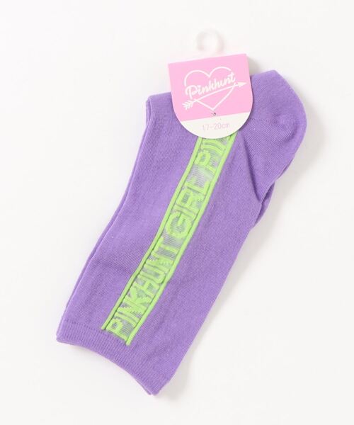 PINKHUNT（ピンクハント）の「PINKHUNT シースルーロゴソックス 5074（ソックス/靴下・キッズ・ブラック/パープル/グリーン系その他2・21-24/17-20.5cm）」の11枚目の写真