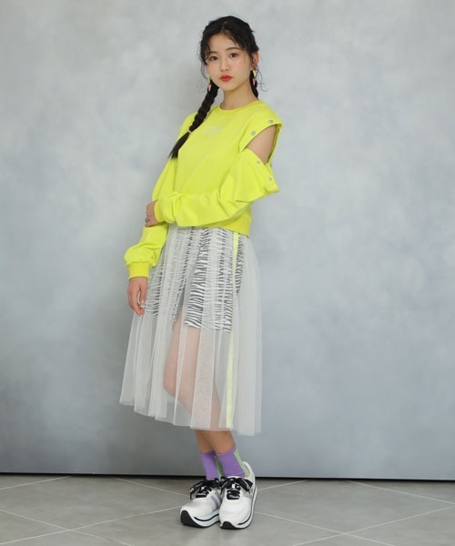 PINKHUNT（ピンクハント）の「PINKHUNT シースルーロゴソックス 5074（ソックス/靴下・キッズ・ブラック/パープル/グリーン系その他2・21-24/17-20.5cm）」の13枚目の写真