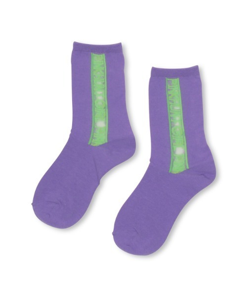 PINKHUNT（ピンクハント）の「PINKHUNT シースルーロゴソックス 5074（ソックス/靴下・キッズ・ブラック/パープル/グリーン系その他2・21-24/17-20.5cm）」の12枚目の写真