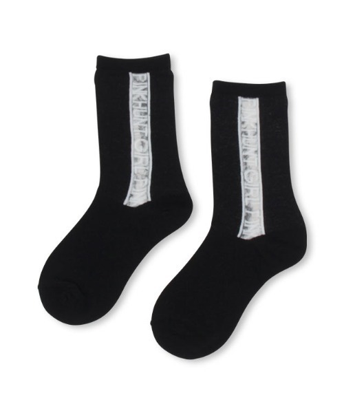 PINKHUNT（ピンクハント）の「PINKHUNT シースルーロゴソックス 5074（ソックス/靴下・キッズ・ブラック/パープル/グリーン系その他2・21-24/17-20.5cm）」の5枚目の写真