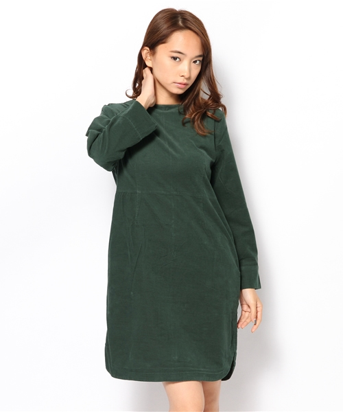 Kastane（カスタネ）の「【Kastane】コーデュロイワンピース（ワンピース・レディース・ネイビー/グリーン/マスタード・FREE）」の4枚目の写真