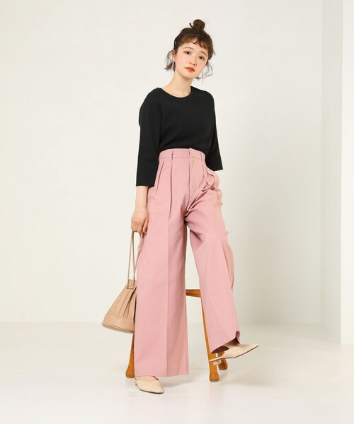 FREAK'S STORE(フリークスストア)の「ワッフル5分袖プルオーバー(Tシャツ/カットソー・レディース・ブラック/その他/ブルーグリーン/ブルー/オフホワイト・フリ-)」の6枚目の写真