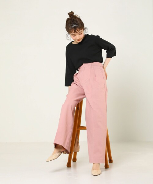 FREAK'S STORE(フリークスストア)の「ワッフル5分袖プルオーバー(Tシャツ/カットソー・レディース・ブラック/その他/ブルーグリーン/ブルー/オフホワイト・フリ-)」の8枚目の写真