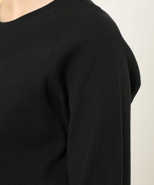 FREAK'S STORE(フリークスストア)の「ワッフル5分袖プルオーバー(Tシャツ/カットソー・レディース・ブラック/その他/ブルーグリーン/ブルー/オフホワイト・フリ-)」の9枚目の写真