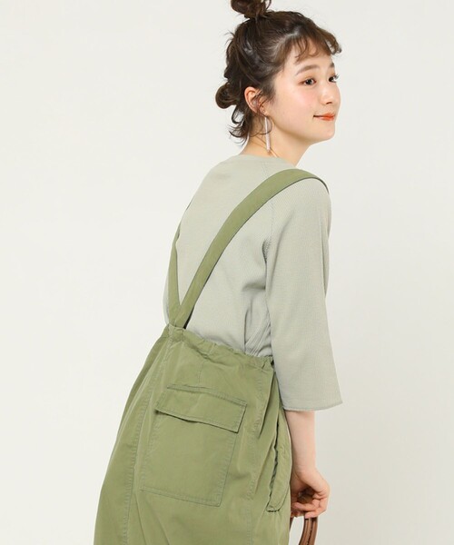 FREAK'S STORE(フリークスストア)の「ワッフル5分袖プルオーバー(Tシャツ/カットソー・レディース・ブラック/その他/ブルーグリーン/ブルー/オフホワイト・フリ-)」の11枚目の写真