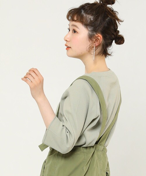 FREAK'S STORE(フリークスストア)の「ワッフル5分袖プルオーバー(Tシャツ/カットソー・レディース・ブラック/その他/ブルーグリーン/ブルー/オフホワイト・フリ-)」の14枚目の写真