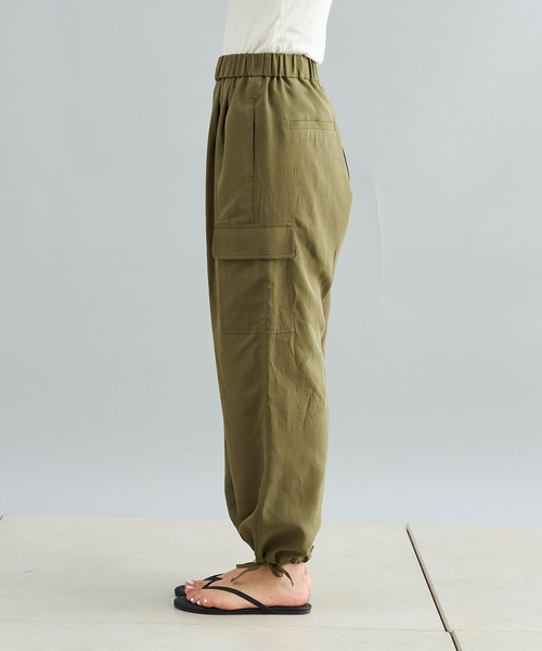 DouDou（ドゥドゥ）の「テンセル混カーゴパンツ（その他パンツ・レディース・カーキ/オフホワイト・FREE）」の5枚目の写真