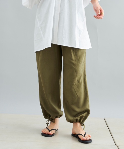 DouDou（ドゥドゥ）の「テンセル混カーゴパンツ（その他パンツ・レディース・カーキ/オフホワイト・FREE）」の12枚目の写真