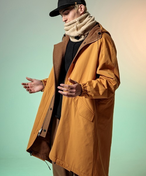 C DIEM（カルペディエム）の「mj7863-WOOL-Ny REVERSIBLE MODS モッズコート（モッズコート・メンズ・キャメル・S/M/L）」の15枚目の写真