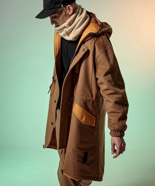 C DIEM（カルペディエム）の「mj7863-WOOL-Ny REVERSIBLE MODS モッズコート（モッズコート・メンズ・キャメル・S/M/L）」の20枚目の写真