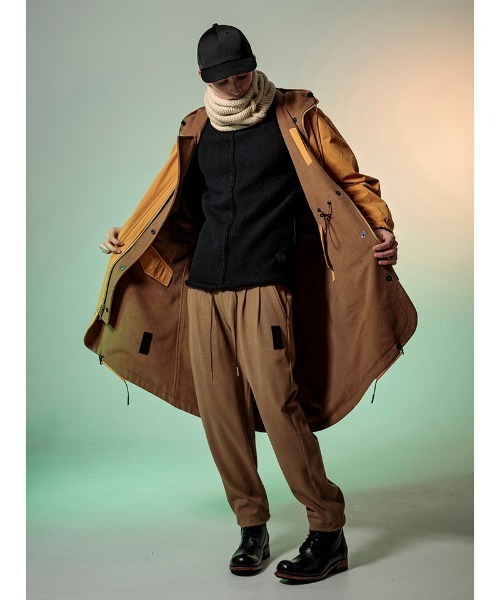 C DIEM（カルペディエム）の「mj7863-WOOL-Ny REVERSIBLE MODS モッズコート（モッズコート・メンズ・キャメル・S/M/L）」の3枚目の写真