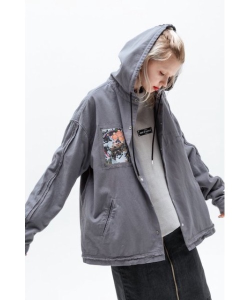 セール Shirts Pxkn Hs01 Prdx Tokyo Kei One Paradox Not Detected Hooded Nojima フーディシャツ シャツ ブラウス One Hooded Shirts Pxkn Hs01 Day Kmc ワンデイ ケーエムシー のファッション