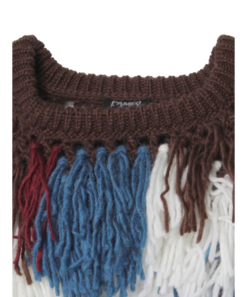 PAMEO POSE（パメオポーズ）の「Camouflage Sleeve（ニット/セーター・レディース・ブラック/マルチ・FREE）」の4枚目の写真