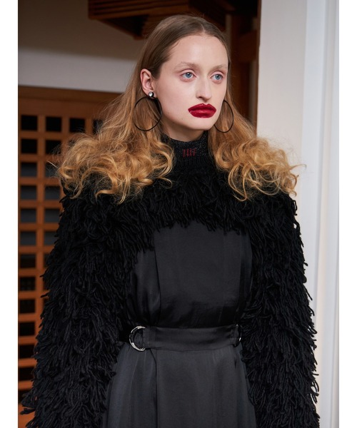 PAMEO POSE（パメオポーズ）の「Camouflage Sleeve（ニット/セーター・レディース・ブラック/マルチ・FREE）」の10枚目の写真