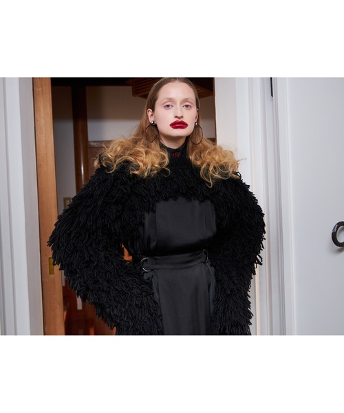 PAMEO POSE（パメオポーズ）の「Camouflage Sleeve（ニット/セーター・レディース・ブラック/マルチ・FREE）」の11枚目の写真