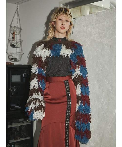 PAMEO POSE（パメオポーズ）の「Camouflage Sleeve（ニット/セーター・レディース・ブラック/マルチ・FREE）」の13枚目の写真