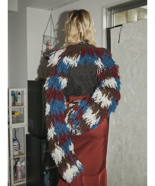 PAMEO POSE（パメオポーズ）の「Camouflage Sleeve（ニット/セーター・レディース・ブラック/マルチ・FREE）」の16枚目の写真