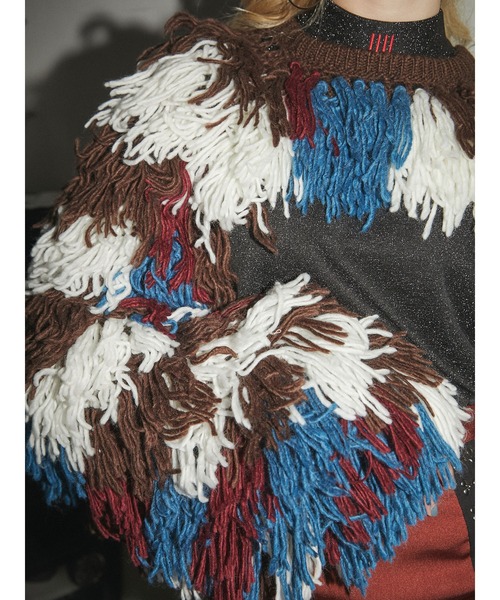 PAMEO POSE（パメオポーズ）の「Camouflage Sleeve（ニット/セーター・レディース・ブラック/マルチ・FREE）」の17枚目の写真